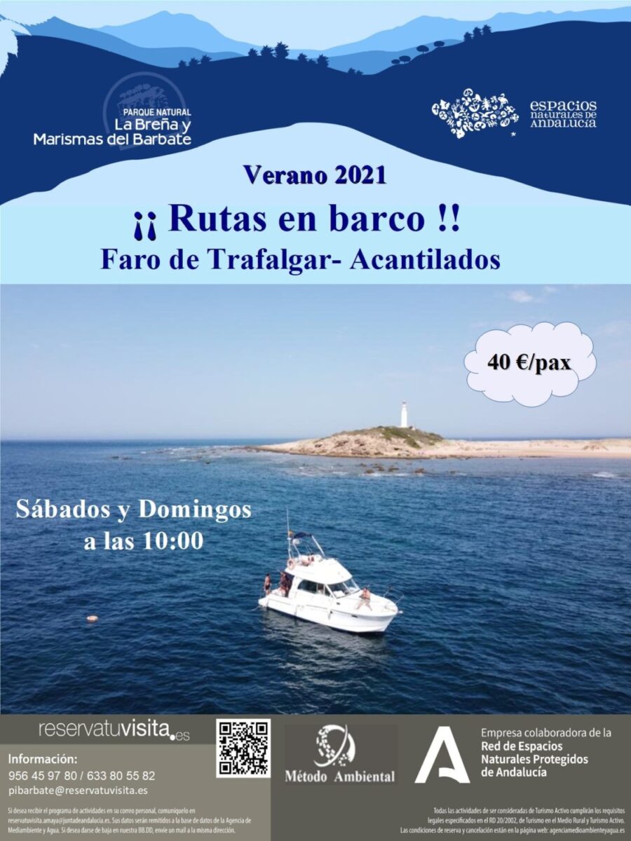 Ruta en Barco - Faro de Trafalgar y Acantilados - Verano 2021