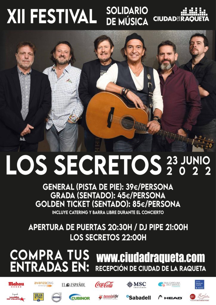 Concierto Los Secretos - XII Festival Solidario Ciudad de la Raqueta