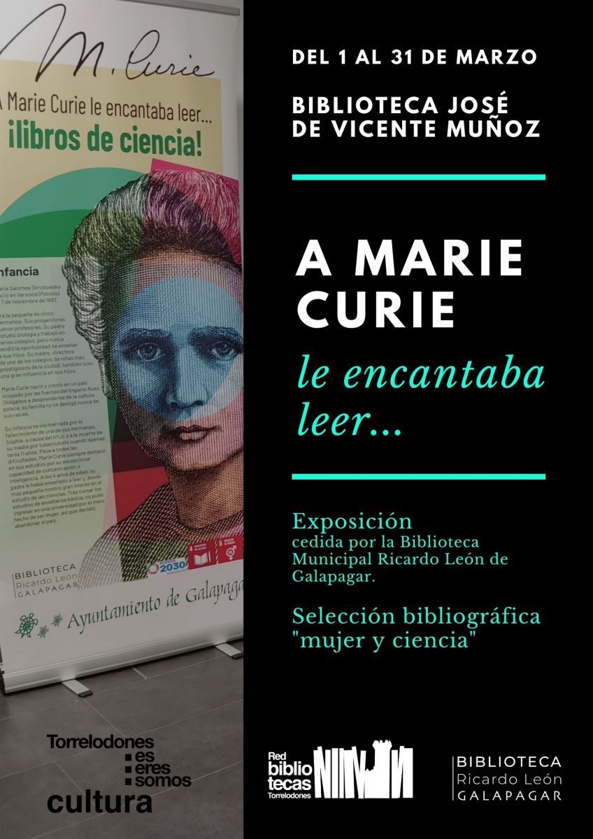 Exposición 'A Marie Curie le encantaba leer...' en la Biblioteca José de Vicente Muñoz de Torrelodones