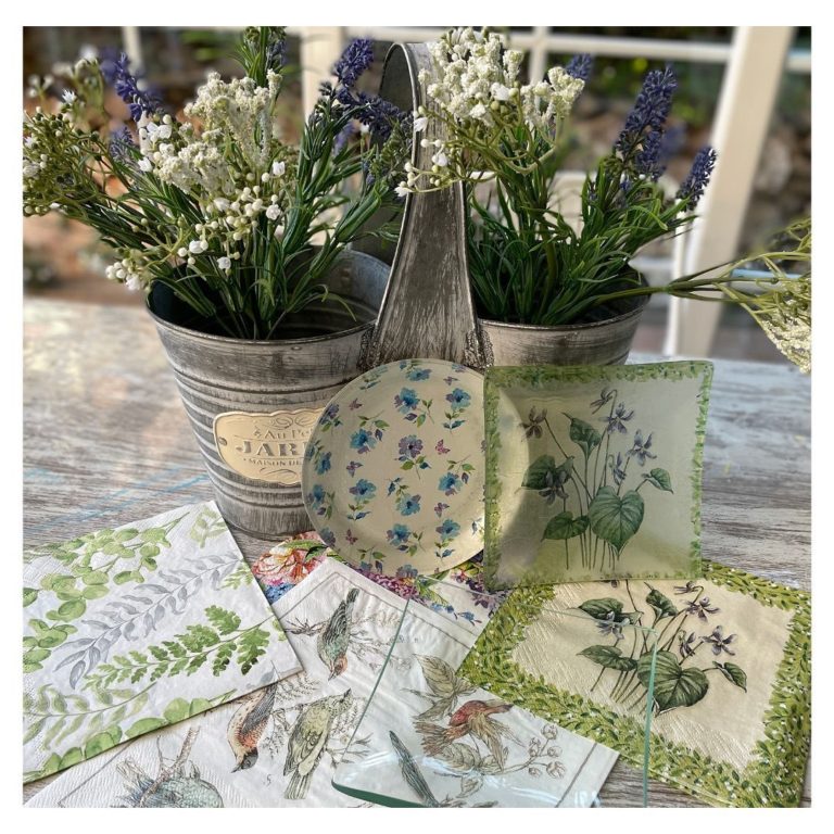 Taller de Decoupage sobre vajillas y cristal en La Patina la Moraleja 4 768x768