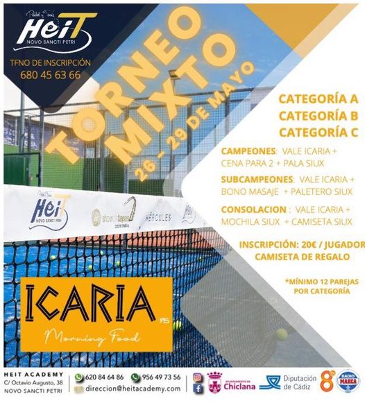 Torneo de Pádel Mixto Icaria La Barrosa en Heit Academy Chiclana