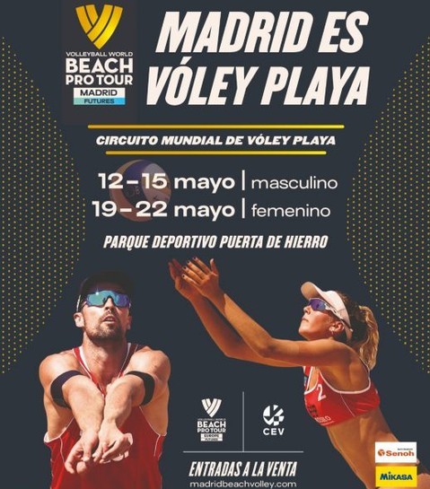 Volleyball World Beach Pro Tour Madrid 2022 en Parque Deportivo Puerta de Hierro