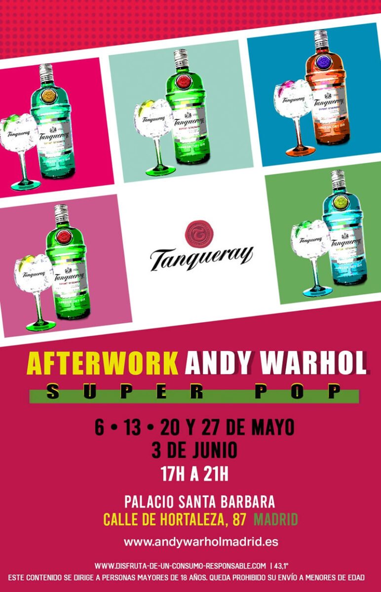 Andy Warhol - Afterwork Tanqueray Superpop en el Palacio de Santa Barbara Madrid