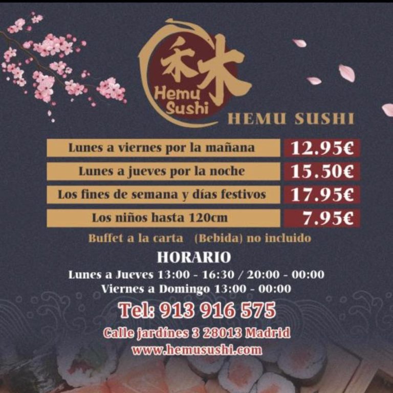 Buffet Libre de Hemu Sushi Menu 768x768
