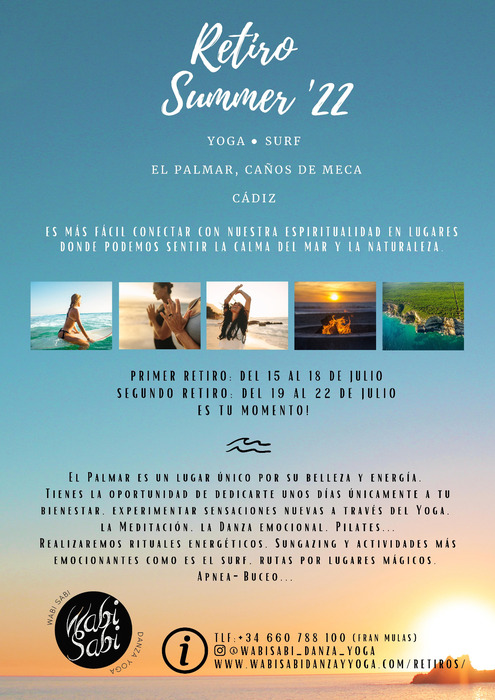 Retiro Summer '22 Yoga, meditación y Surf en el Palmar, Cádiz