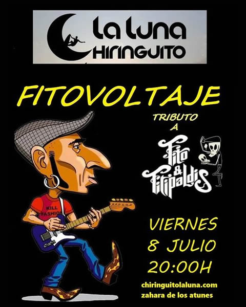 Actuación de Fitovoltaje tributo a 'Fito y los Fitipaldis' en el Chiringuito La Luna