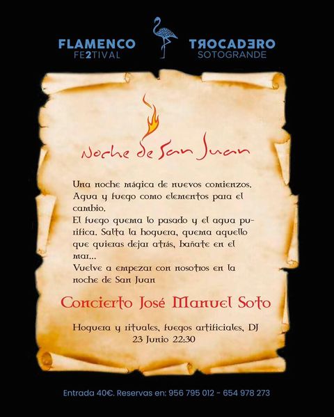 Concierto José Manuel Soto - Noche de San Juan en Trocadero Sotogrande