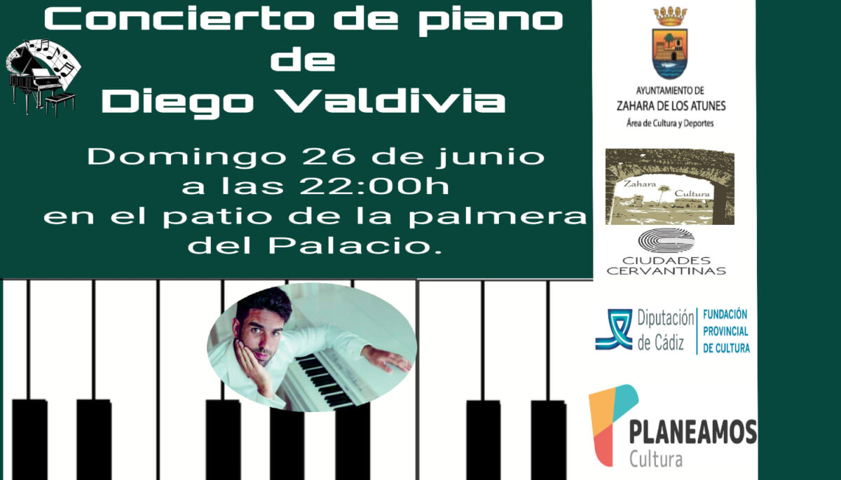 Concierto de Piano de Diego de Valdivia con grupo de Baile en el Patio de la palmera del Palacio de las Pilas