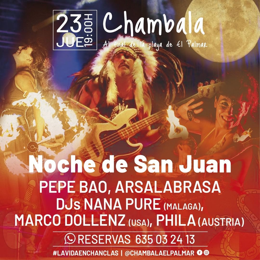 Fiesta Noche de San Juan con Pepe Bao, Arsalabrasa y DJs en Chambala El Palmar