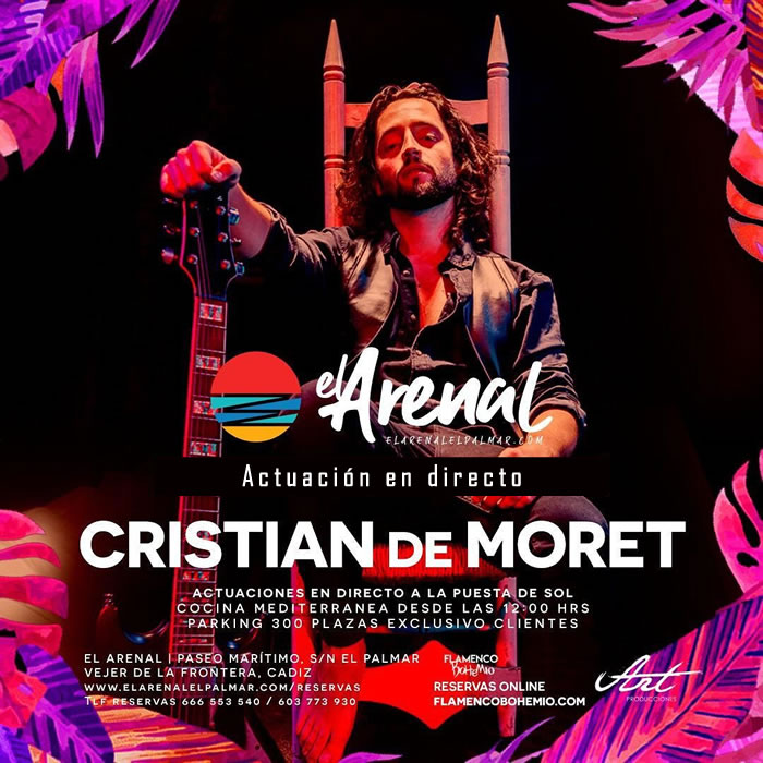 Actuación de Cristian de Moret en el Chiringuito El Arenal El Palmar