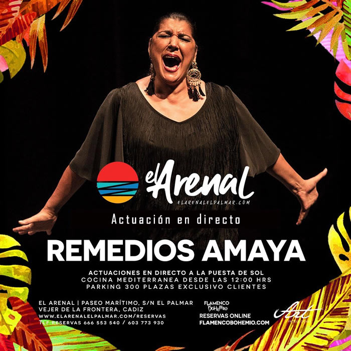 Actuación de Remedios Amaya en el Chiringuito El Arenal El Palmar