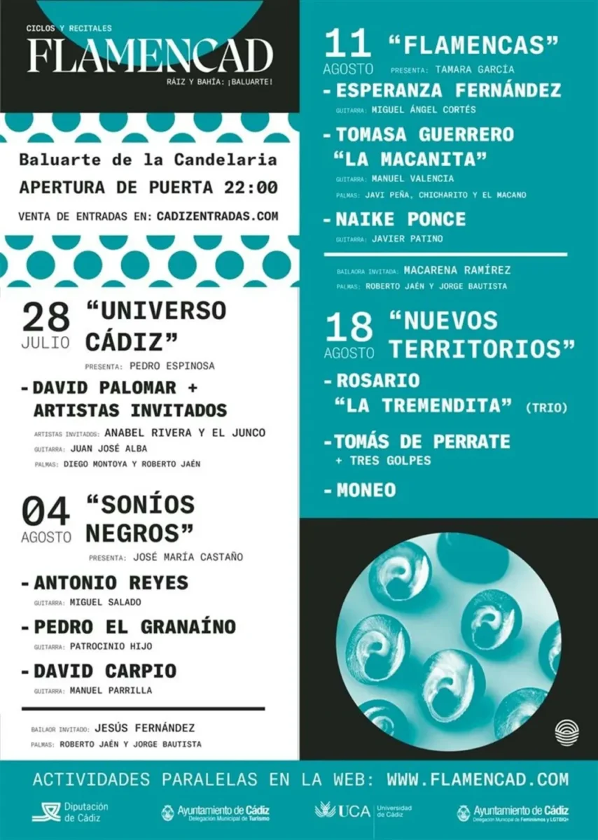 Flamencad 2022 - Ciclos y Recitales. Raíz y Bahía. Baluarte
