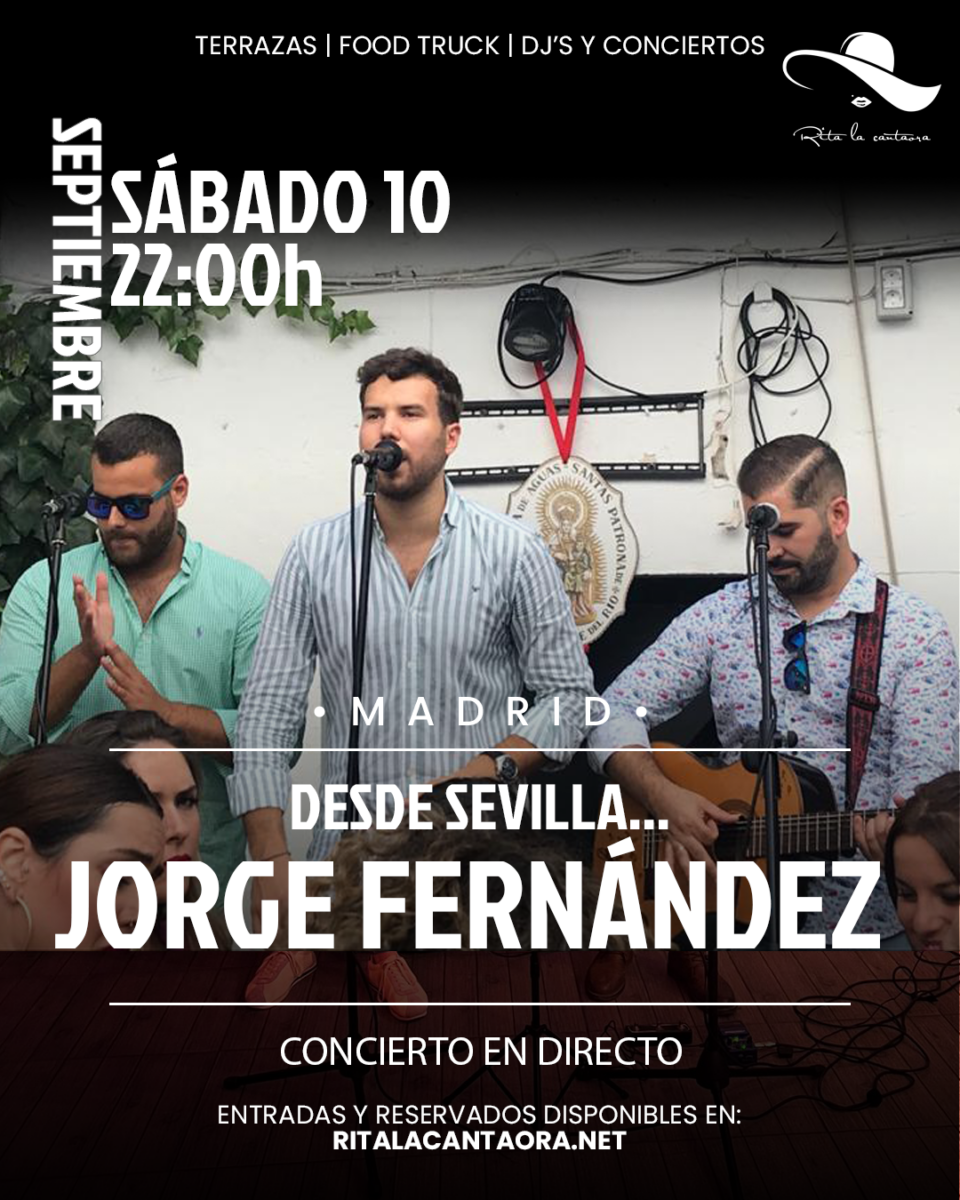Concierto de Jorge Fernández en Rita La Cantaora Madrid - 10 Sep 2022