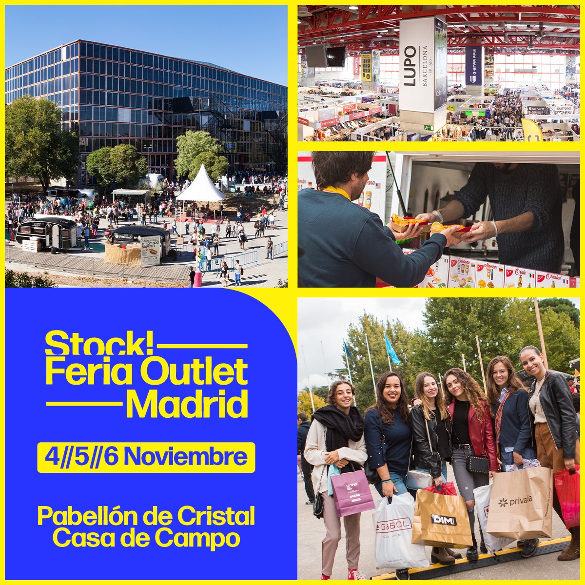 Stock! Feria Outlet Madrid Nov 2022 en el Pabellón de Cristal de la Casa de Campo