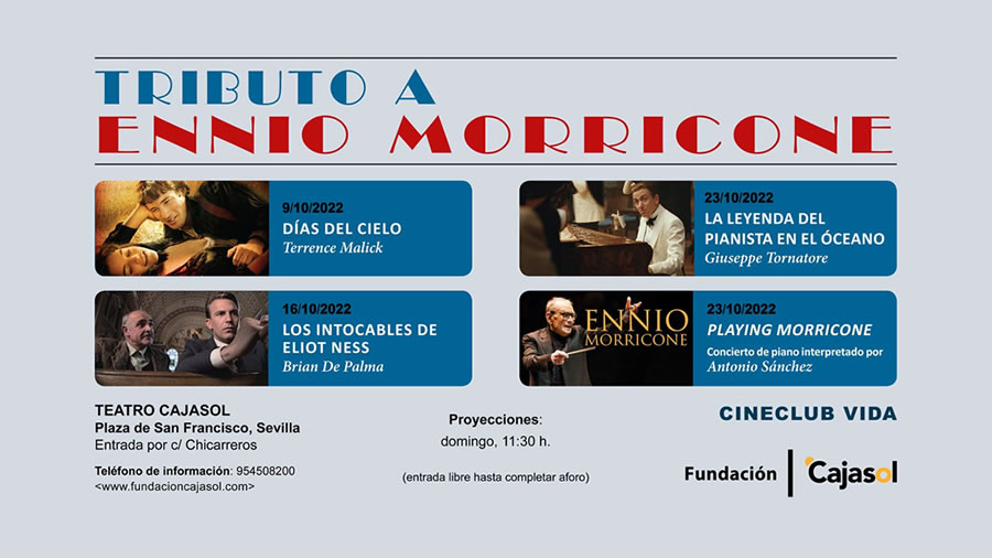 Domingos de Cine - Tributo Ennio Morricone en Teatro Cajasol Sevilla