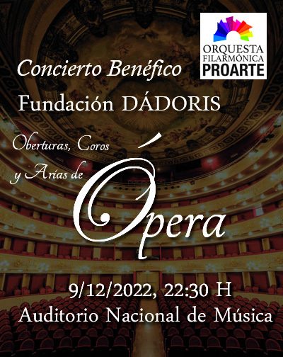 Concierto  Benéfico Oberturas, Coros y Arias de Ópera en Auditorio Nacional de Música de Madrid