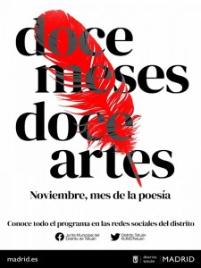 Doce meses doce artes | Noviembre, mes de la poesía | Tetuán | Madrid | Cartel