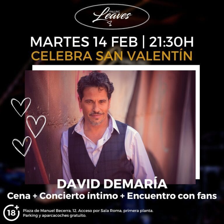 Cena y concierto intimo de David DeMaria en Falling Leaves 768x768