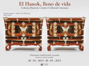 El Hanok, lleno de vida | Galería Han-ul | Centro Cultural Coreano de Madrid | 20/01-20/03/2023 | Artesanía tradicional coreana | Cartel