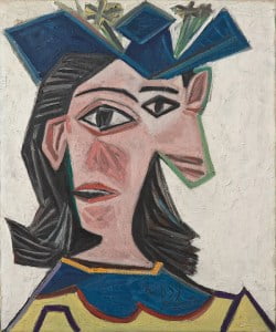 'Picasso: rostros y figuras' | Exposición Real Academia de Bellas Artes de San Fernando | 'Busto de mujer con sombrero (Dora)',1937 | Colección Beyeler (Riehen/Basilea) | © Sucesión Pablo Picasso, VEGAP, Madrid 2022