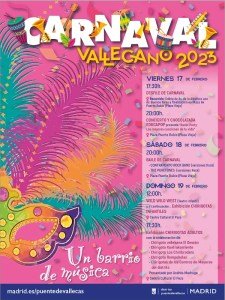 Carnaval Vallecano 2023 | Distrito Puente de Vallecas | 17-19/02/2023 | Cartel