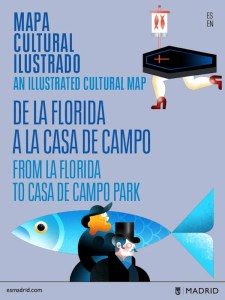 El entierro de la sardina | De la Florida a la Casa de Campo | Mapa Cultural Ilustrado | Febrero 2023 | Ayuntamiento de Madrid | Cartel