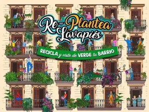 Re-Plantea Lavapiés | Recicla y Viste de Verde tu Barrio | 3-23/03/2023 | Lavapiés - Embajadores (Madrid) | Cartel