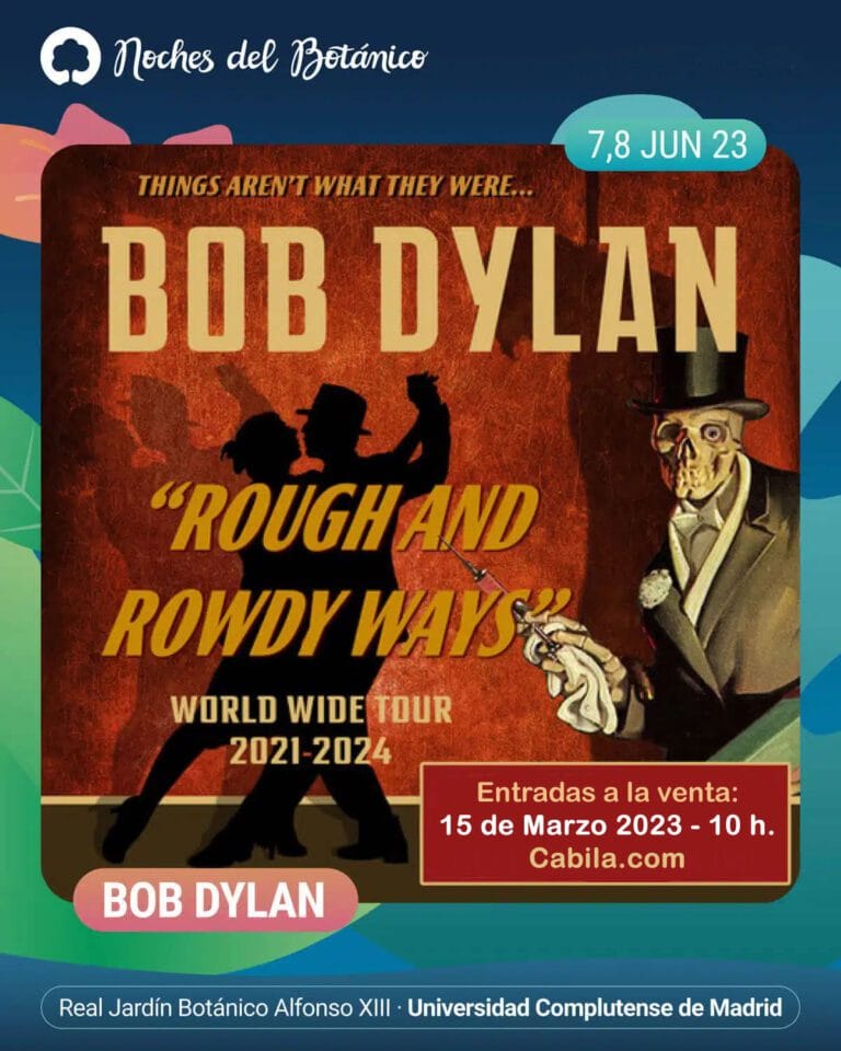 Concierto Bob Dylan Rough And Rowdy Ways Noches del Botanico 2023 768x960