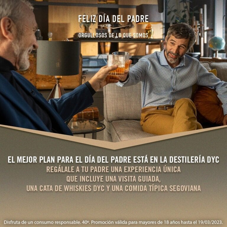 Experiencia DYC Dia del Padre visita guiada a la destileria cata y comida en Segovia 768x768