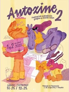Autozine 2 | Festival de autoedición gráfica y mucho amor | 1-2/04/2023 | Mercado de Numancia | Puente de Vallecas (Madrid) | Cartel