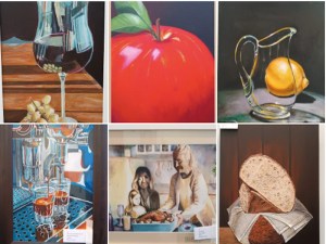 Pintando en la cocina | Exposición del alumnado de pintura de Berit Hals | 15/03-12/04/2023 | Centro Cultural Lavapiés | Algunas obras