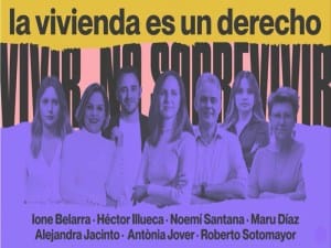 Vivir, no sobrevivir. La vivienda es un derecho | 12/03/2023 | Sede de Podemos | Madrid | Cartel
