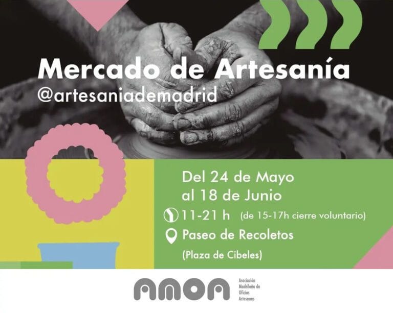 Mercado de Artesania Paseo de Recoletos de Madrid 768x613