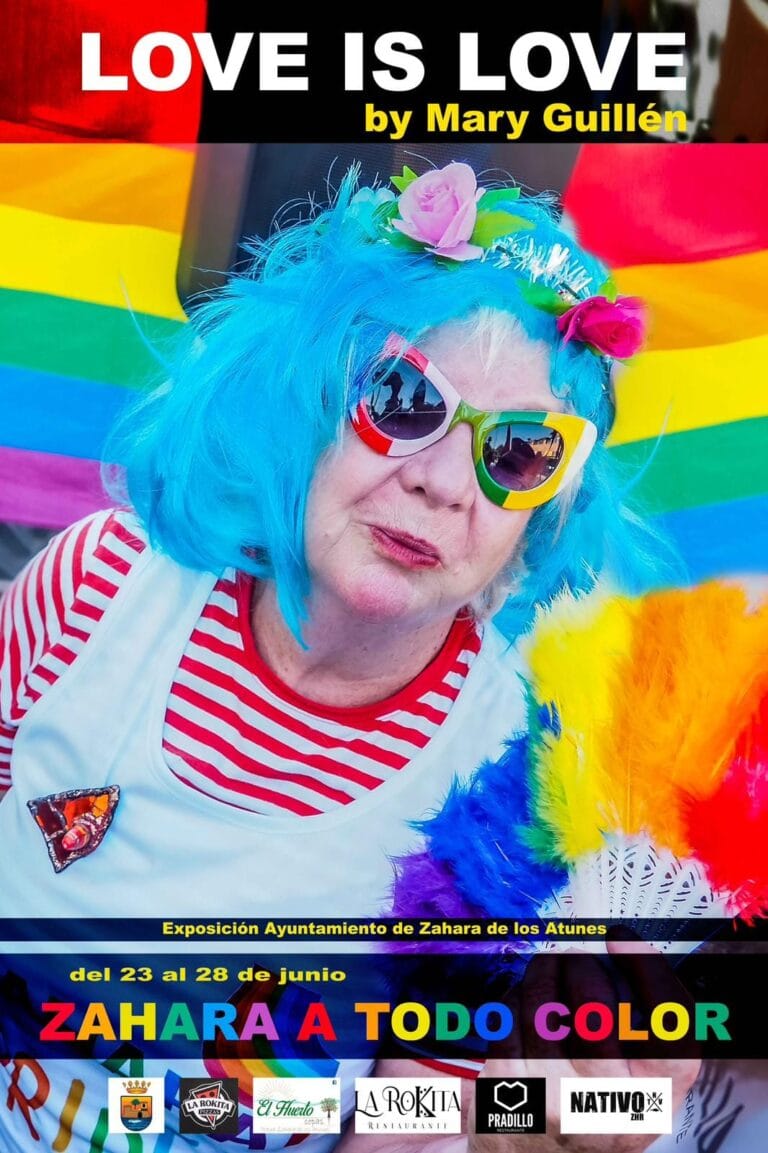 Exposicion fotografica Love is Love de Mary Guillen en el Ayuntamiento de Zahara 768x1153