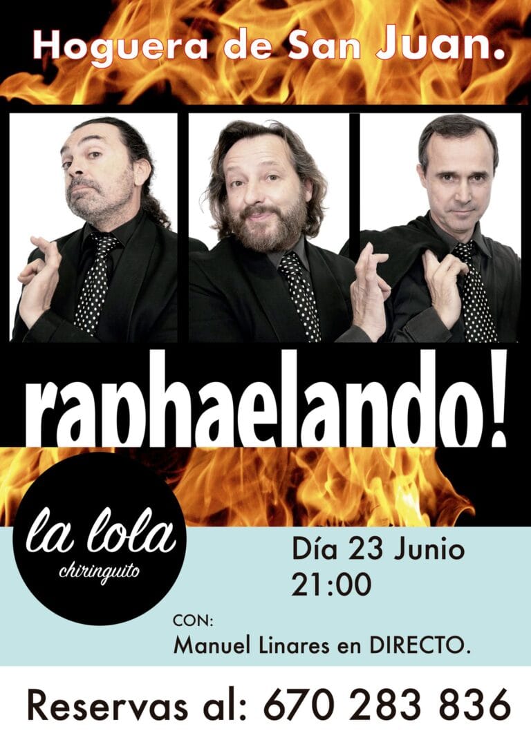 Fiesta de San Juan y concierto Raphaelando en Chiringuito La Lola Zahara 768x1071