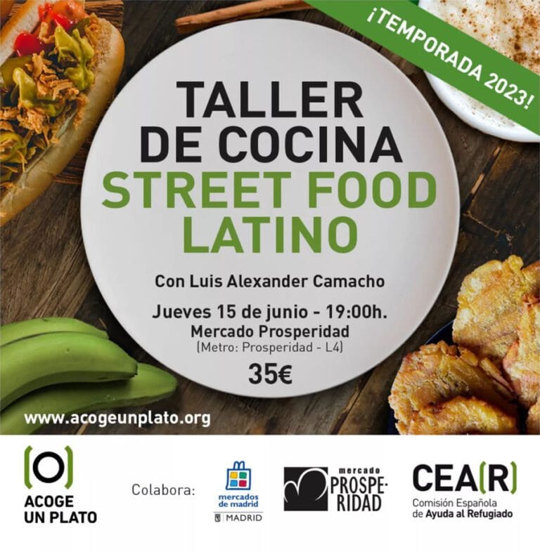 Taller solidario de cocina Street Food Latino en el Mercado de Prosperidad 768x786