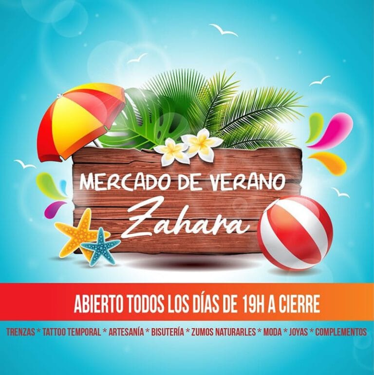 Mercadillo Nocturno de Verano de Zahara de los Atunes Cartel 768x769