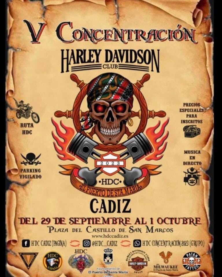 V Concentracion de Harley Davidson en el Puerto de Santa Maria 2023 768x960