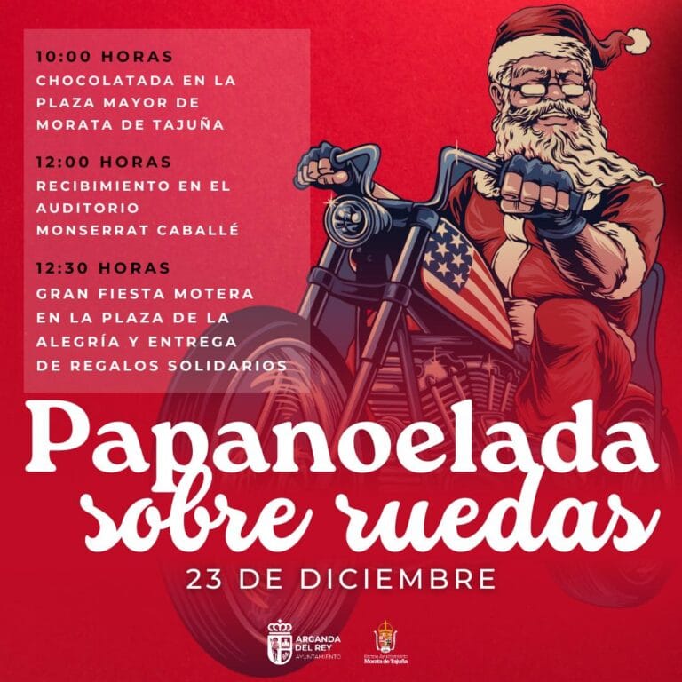 Papanoelada sobre ruedas entre Arganda del Rey y Morata de Tajuna 768x768