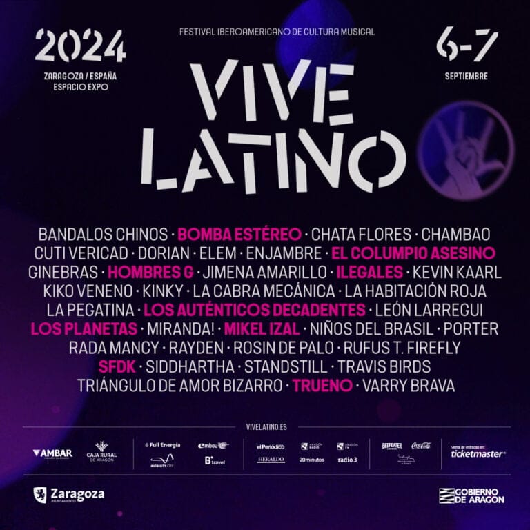 Festival Vive Latino Espana 2024 Zaragoza 768x768