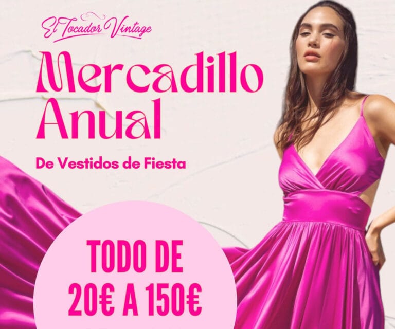 El Tocador Vintage Mercadillo anual de vestidos de fiesta 768x640