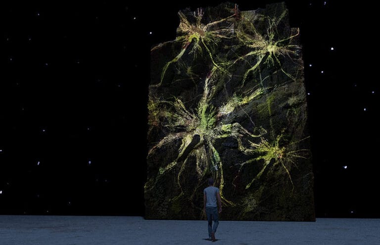 MIL111 Videomapping en el Jardin vertical de Caixaforum Madrid 768x496