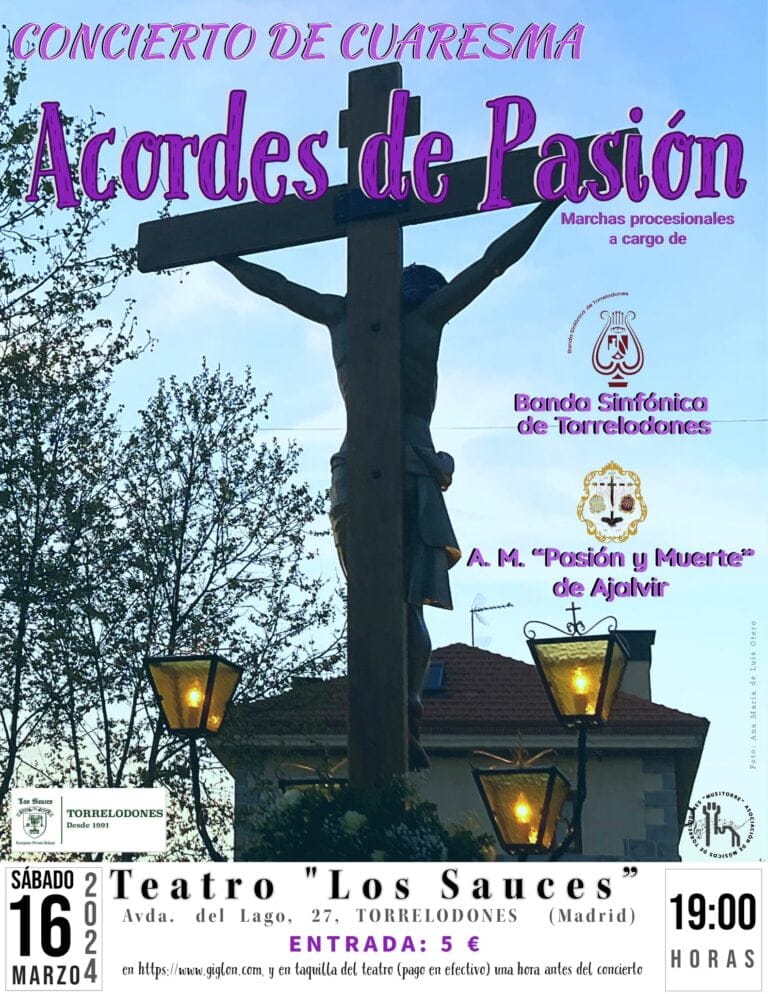 Concierto de Cuaresma Acordes de Pasion en Colegio Los Sauces Torrelodones 768x994