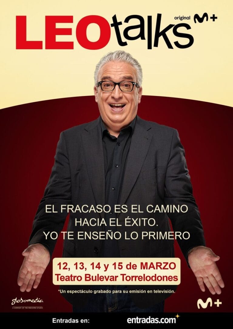 Leo Talks Charlas que animan a desmotivarse Leo Harlem en el Teatro Bulevar Torrelodones 768x1087