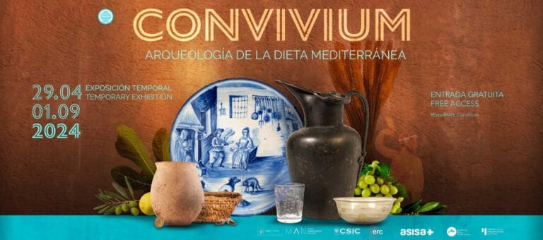 Exposicion CONVIVIUM. Arqueologia de la Dieta Mediterranea en el Museo Arqueologico Nacional 768x340
