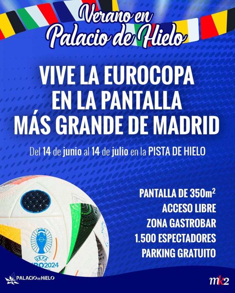 Pantalla gigante para ver la Eurocopa 2024 en Palacio del Hielo Madrid 2 768x958