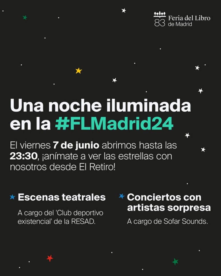 Una noche Iluminada Feria del Libro de Madrid 2024 768x960