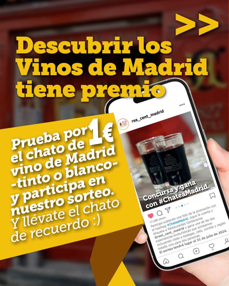 ChateaMadrid Chatos de vino a 1E con regalo en Tabernas centenarias de Madrid 2 768x960