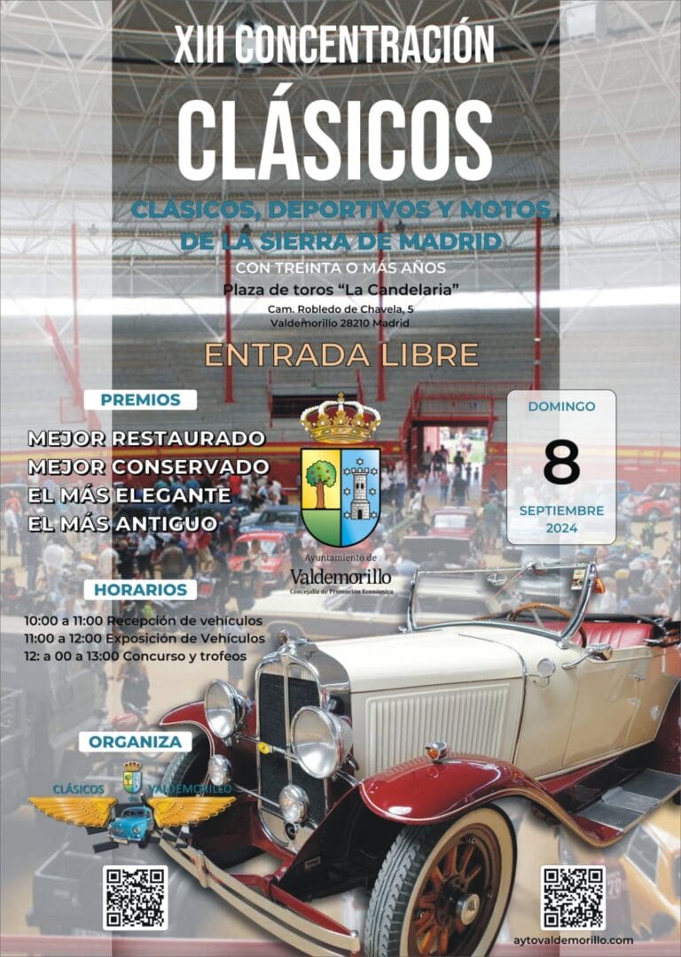 Concentracion de motos y coches clasicos y deportivos en Valdemorillo 768x1080