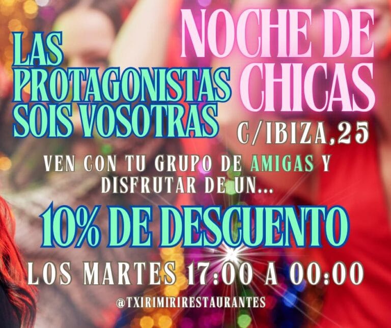 Noche de Chicas en Txirimiri Ibiza 768x644